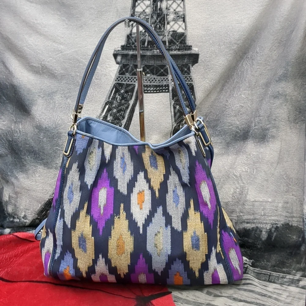 Coach Madison Phoebe Ikat canvas bag